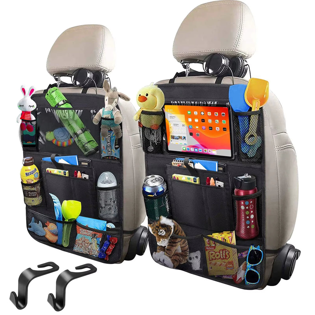 Backseat Car Organizer with Touchscreen Tablet Holder
