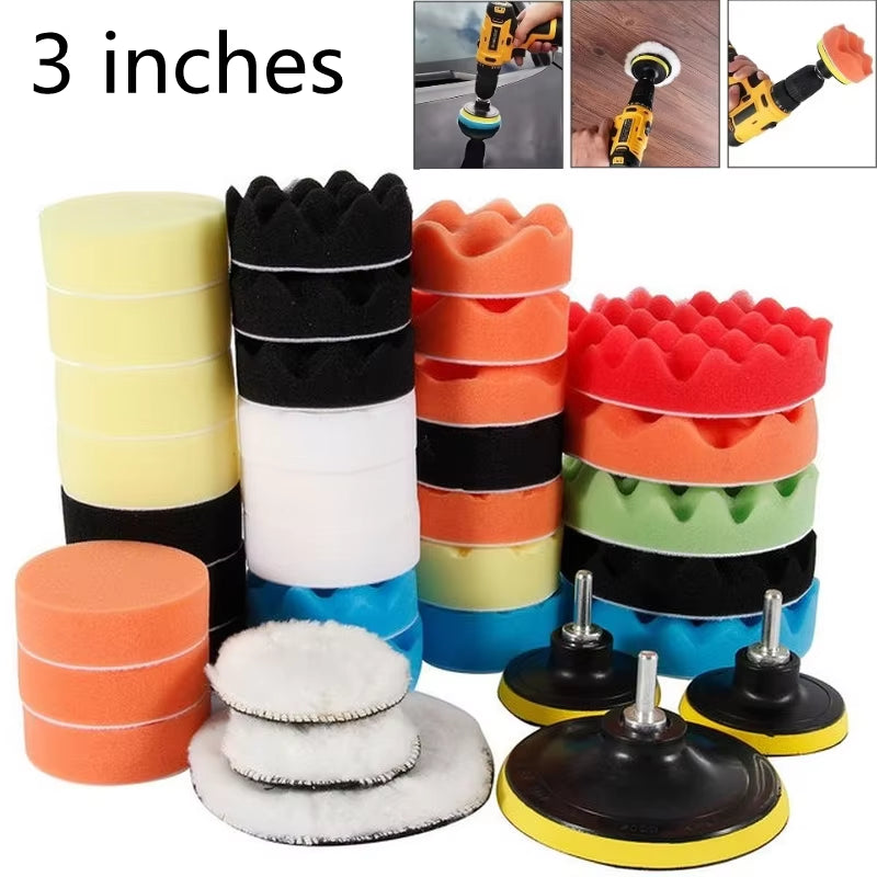 Professional Car Polishing Pad Kit – Foam Buffing Set for Car Detailing