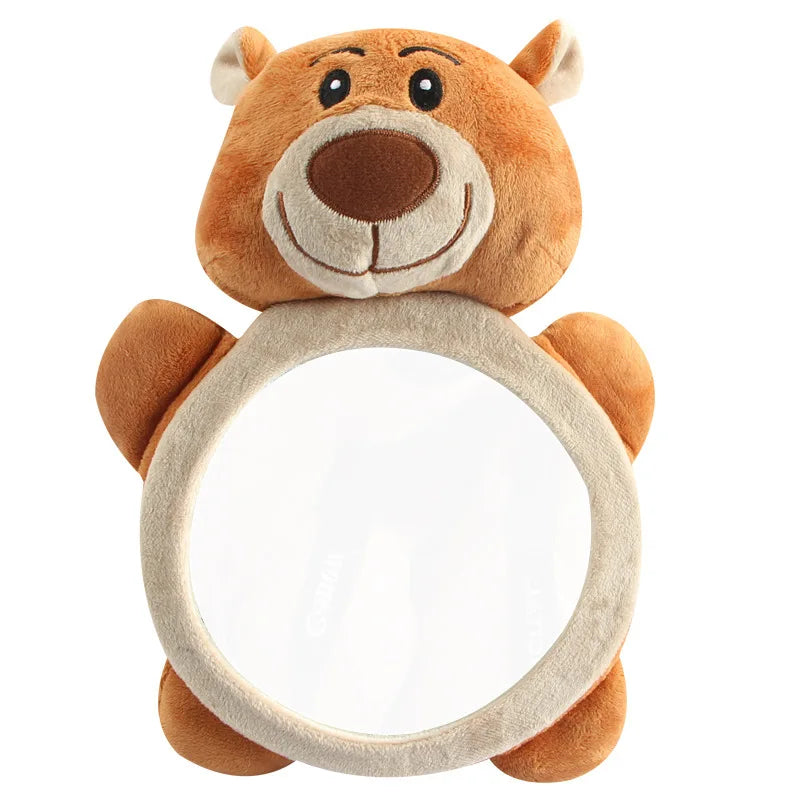 Plush Animal Wide-View Baby Car Mirror