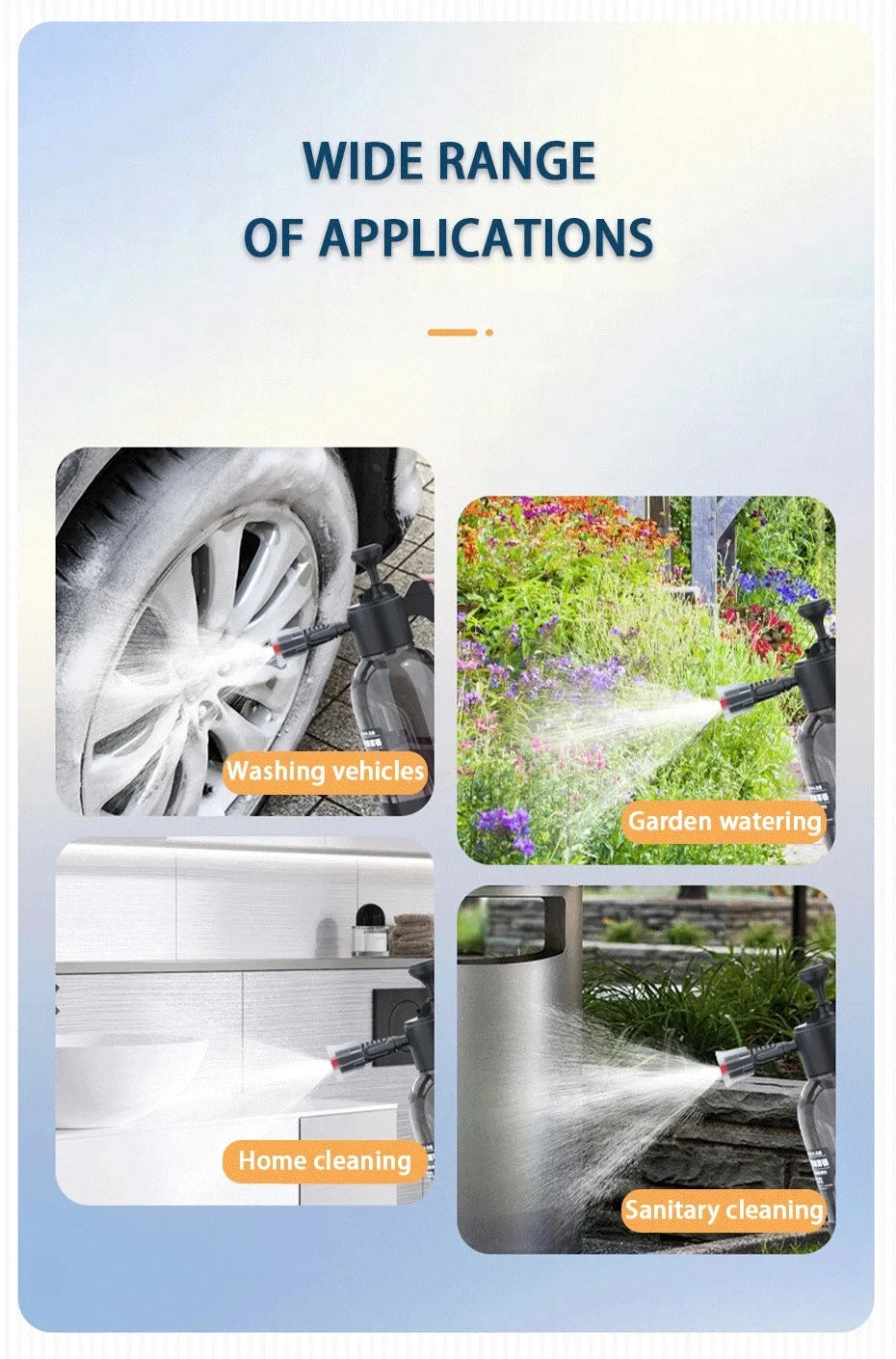 2L Portable Foam Sprayer for Car Washing & Detailing
