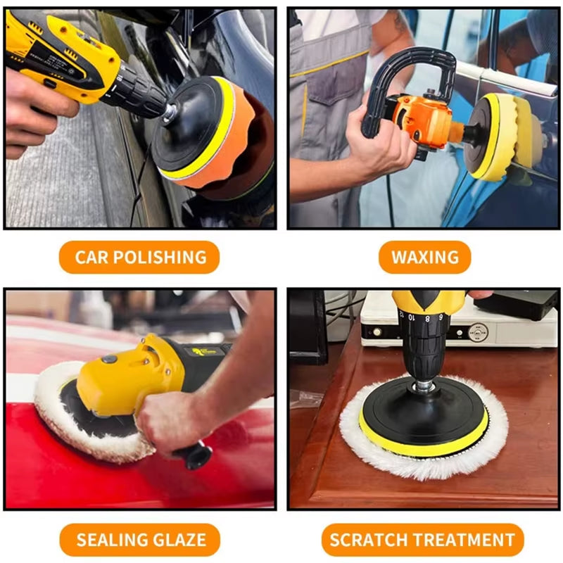 Professional Car Polishing Pad Kit – Foam Buffing Set for Car Detailing