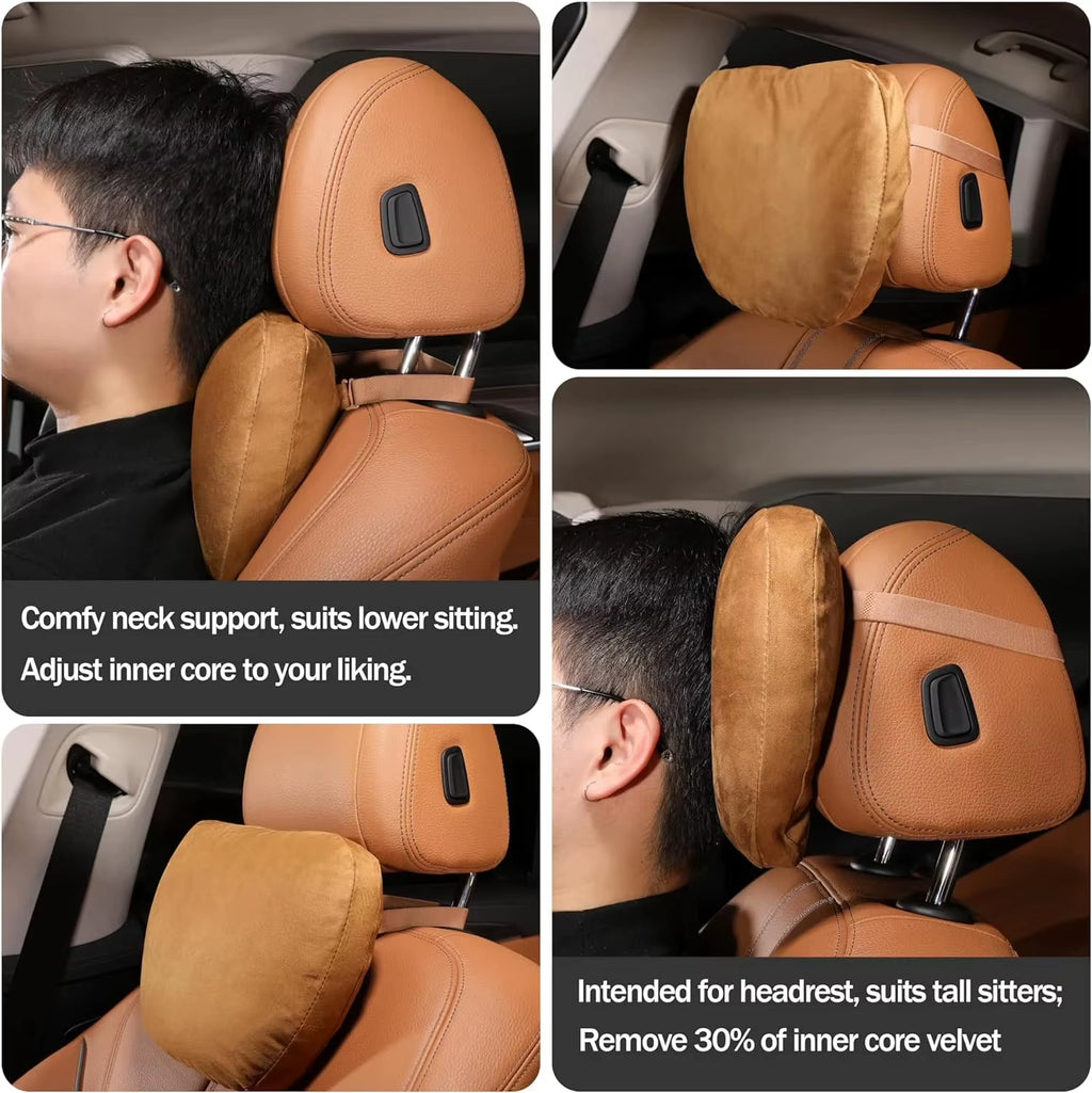 Drive Comfortably Anywhere – Premium Memory Foam Car Headrest Pillow