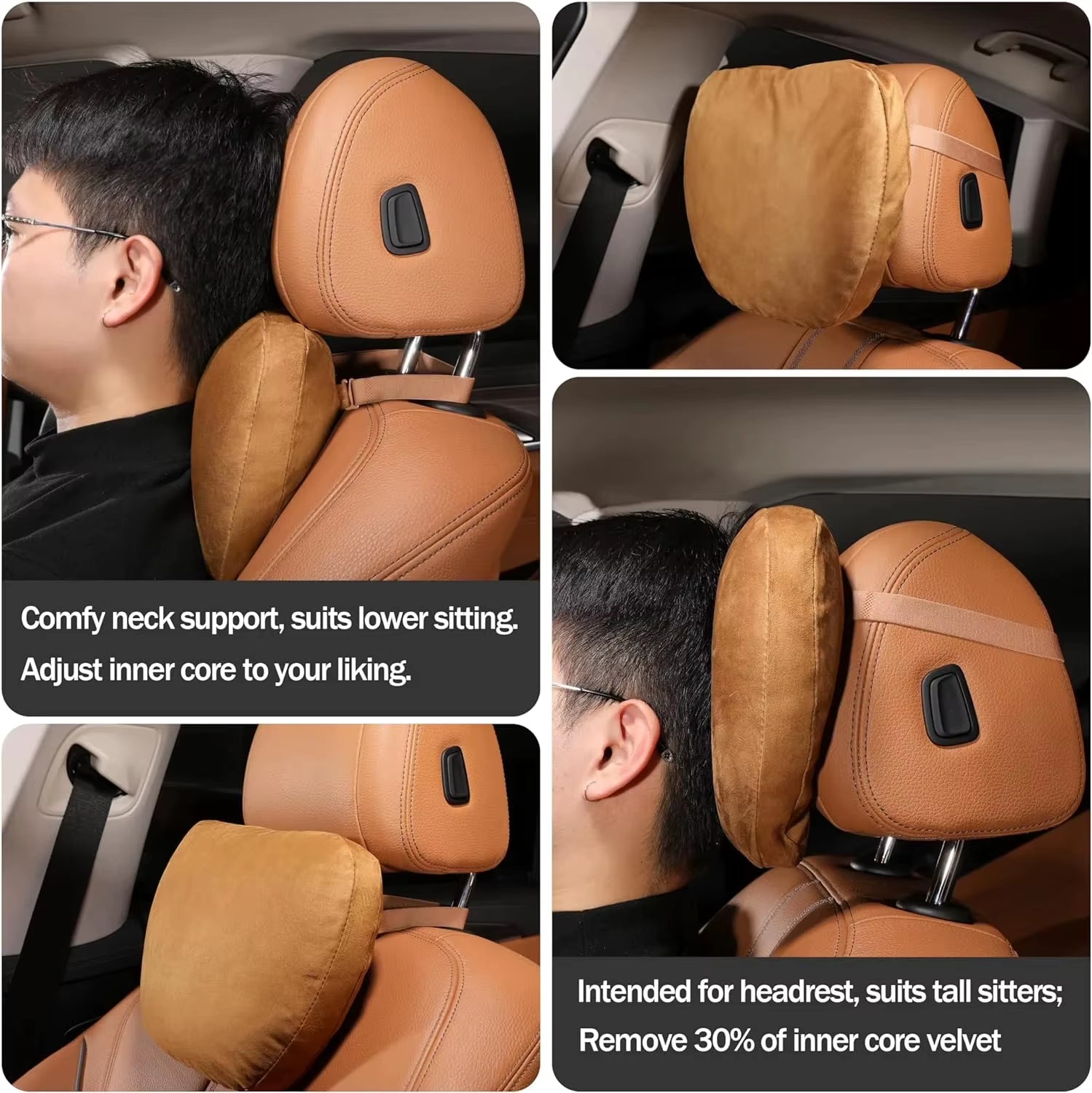 Drive Comfortably Anywhere – Premium Memory Foam Car Headrest Pillow