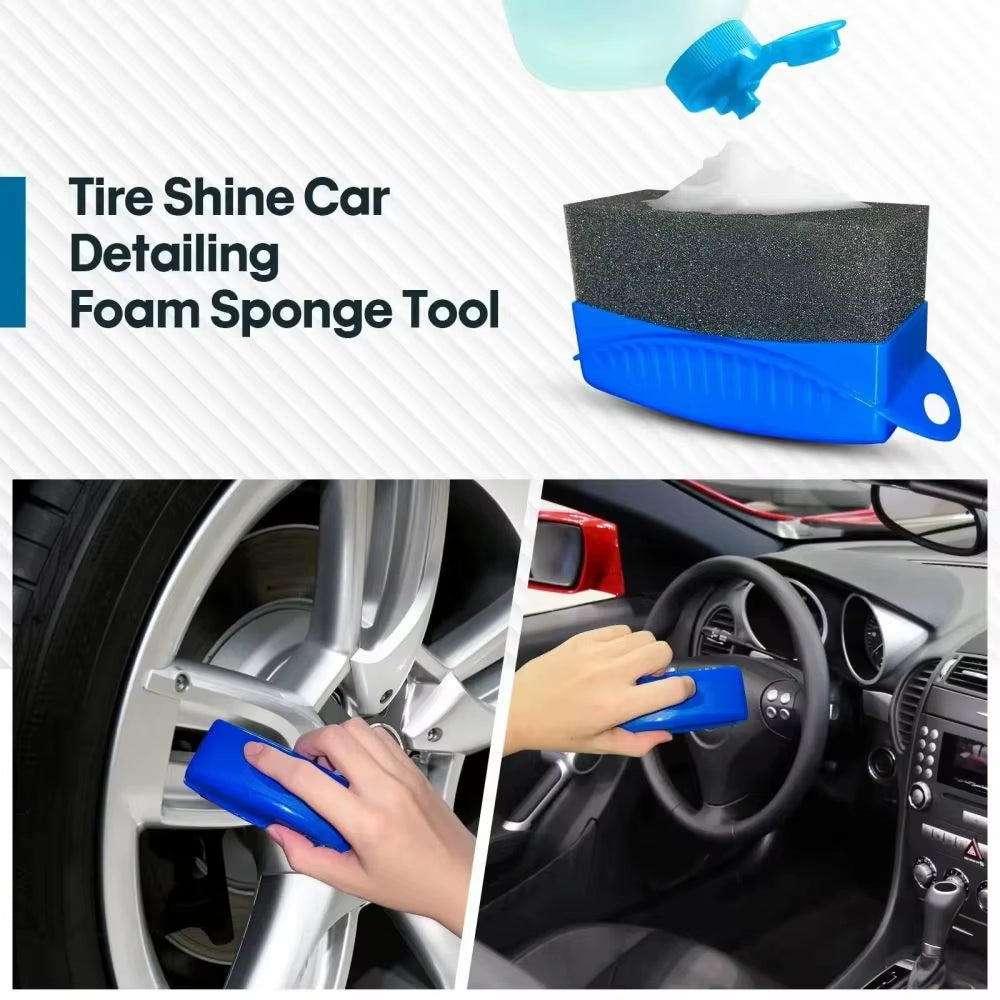 Premium Ergonomic Tyre Dressing & Waxing Applicator Brush