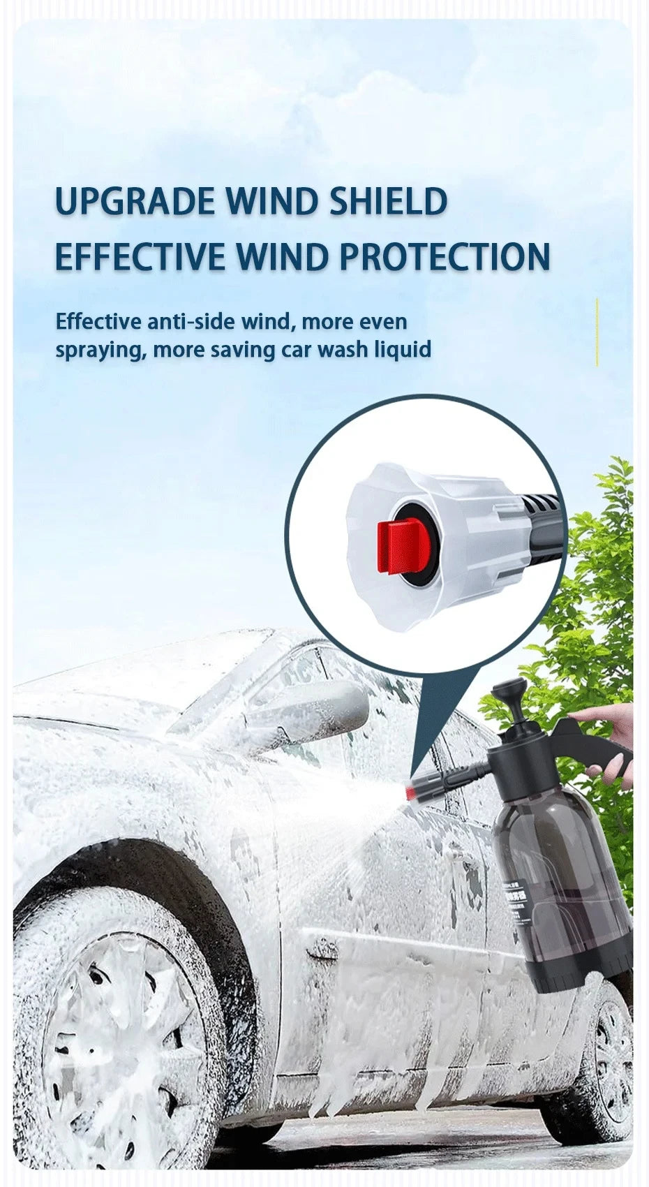 2L Portable Foam Sprayer for Car Washing & Detailing