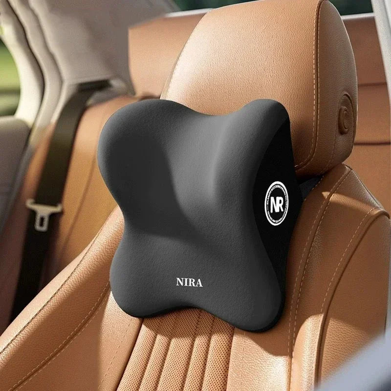 Premium Memory Foam Car Neck & Lumbar Support Cushion
