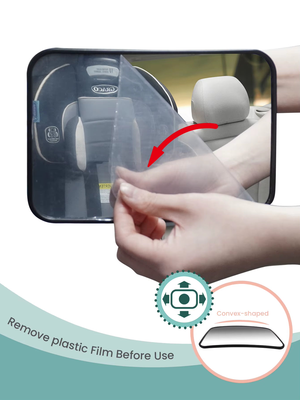 Premium Baby Car Mirror – Shatterproof Rear Facing Infant Safety Mirror