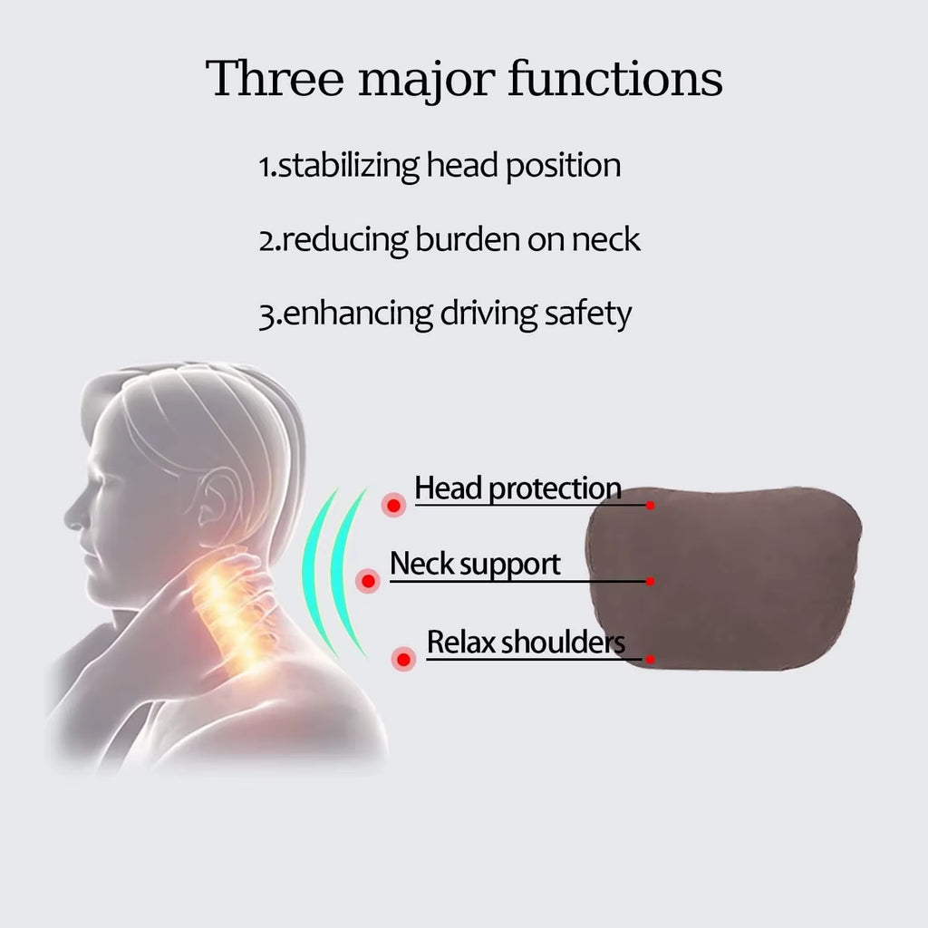 Drive Comfortably Anywhere – Premium Memory Foam Car Headrest Pillow