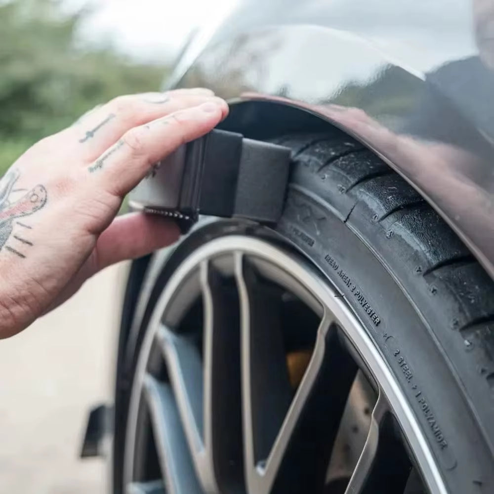 Premium Ergonomic Tyre Dressing & Waxing Applicator Brush