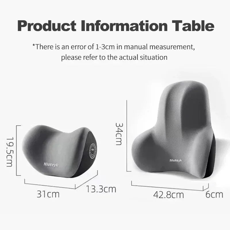Premium Memory Foam Car Neck & Lumbar Support Set