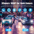 Premium 3 - Lens HD Car Dash Cam - Front, Rear & Cabin Security