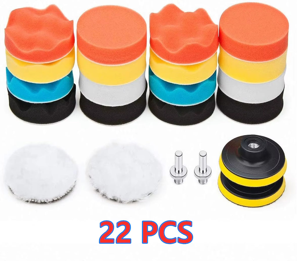 Professional Car Polishing Pad Kit – Foam Buffing Set for Car Detailing
