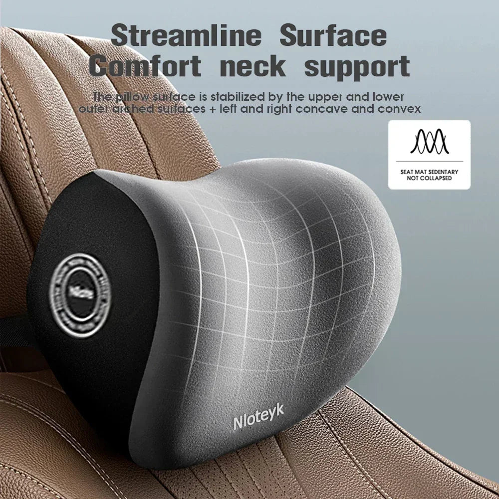 Premium Memory Foam Car Neck & Lumbar Support Set