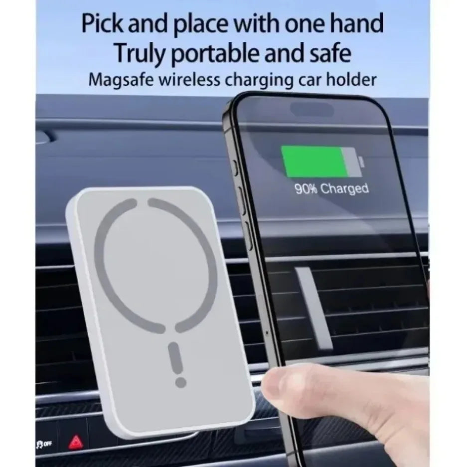 Magnetic Car Wireless Charger Air Vent GPS Phone Holder Stand for Magsafe Iphone 17 16 15 14 13 12 Pro Max Cell Fast Charging