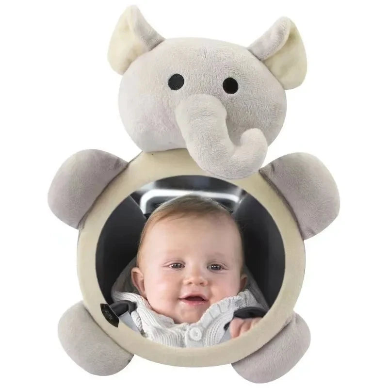 Plush Animal Wide-View Baby Car Mirror