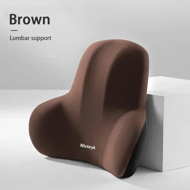 Premium Memory Foam Car Neck & Lumbar Support Set