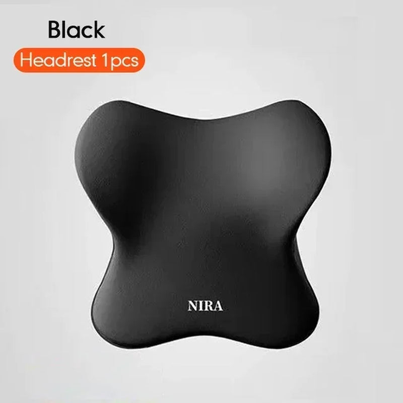 Premium Memory Foam Car Neck & Lumbar Support Cushion