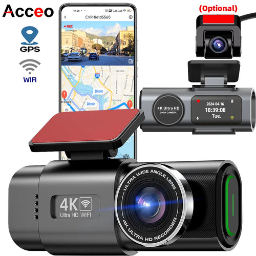 Acceo B53P 4K Dash Cam – Front Camera | 32G SD Card