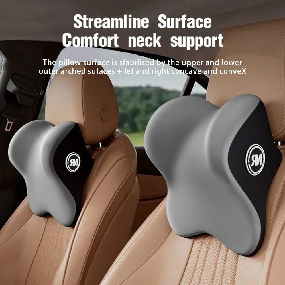 Premium Memory Foam Car Neck & Lumbar Support Cushion