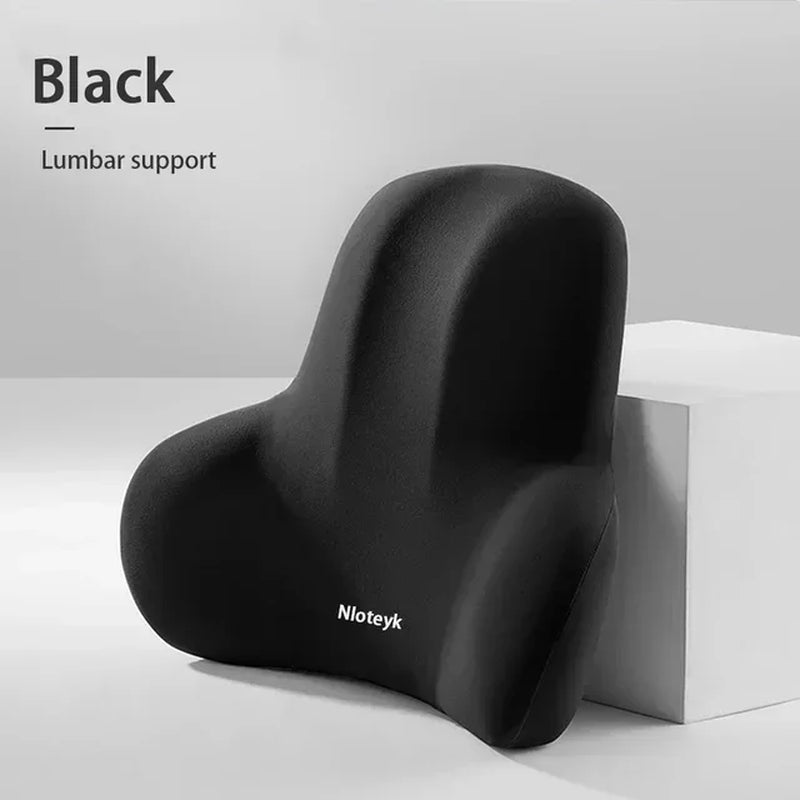 Premium Memory Foam Car Neck & Lumbar Support Set