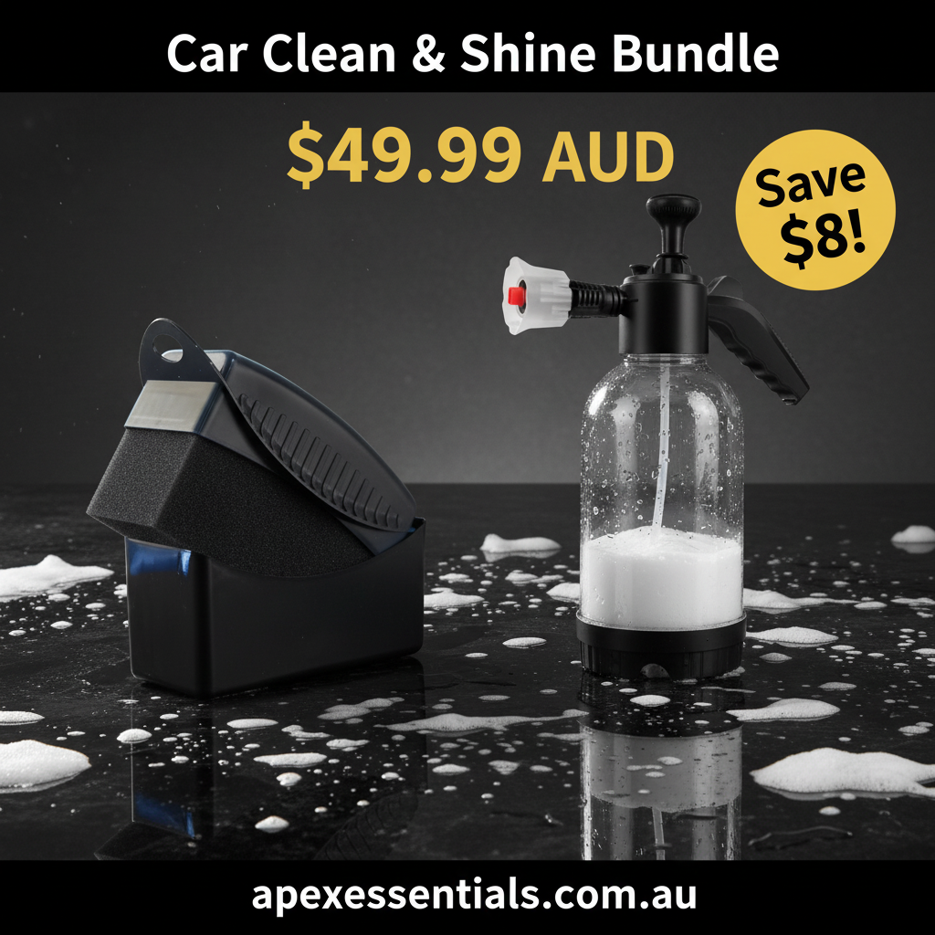 Car Clean & Shine Bundle – Foam Sprayer + Tyre Brush | Free Shipping