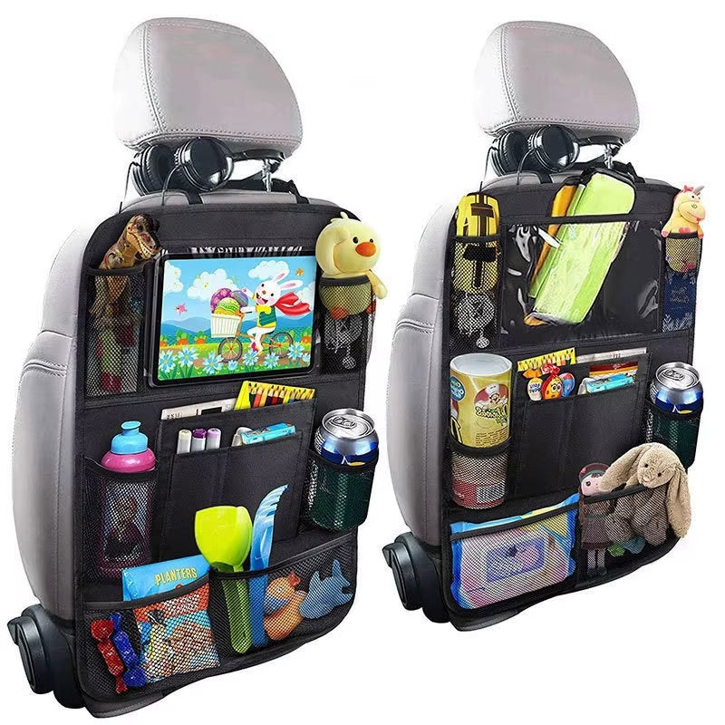 Backseat Car Organizer with Touchscreen Tablet Holder