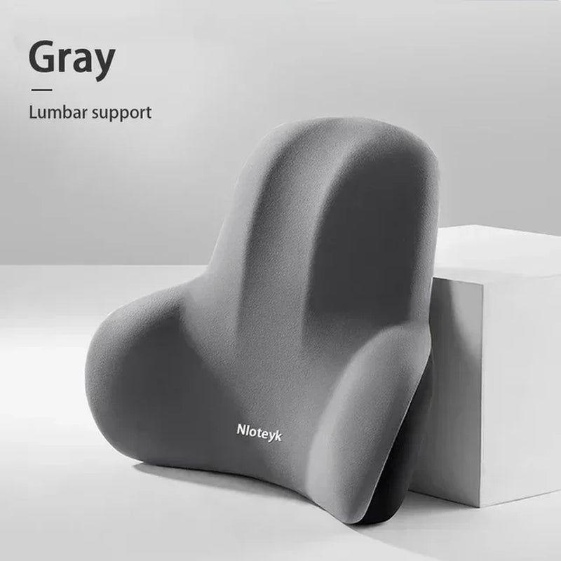Premium Memory Foam Car Neck & Lumbar Support Set