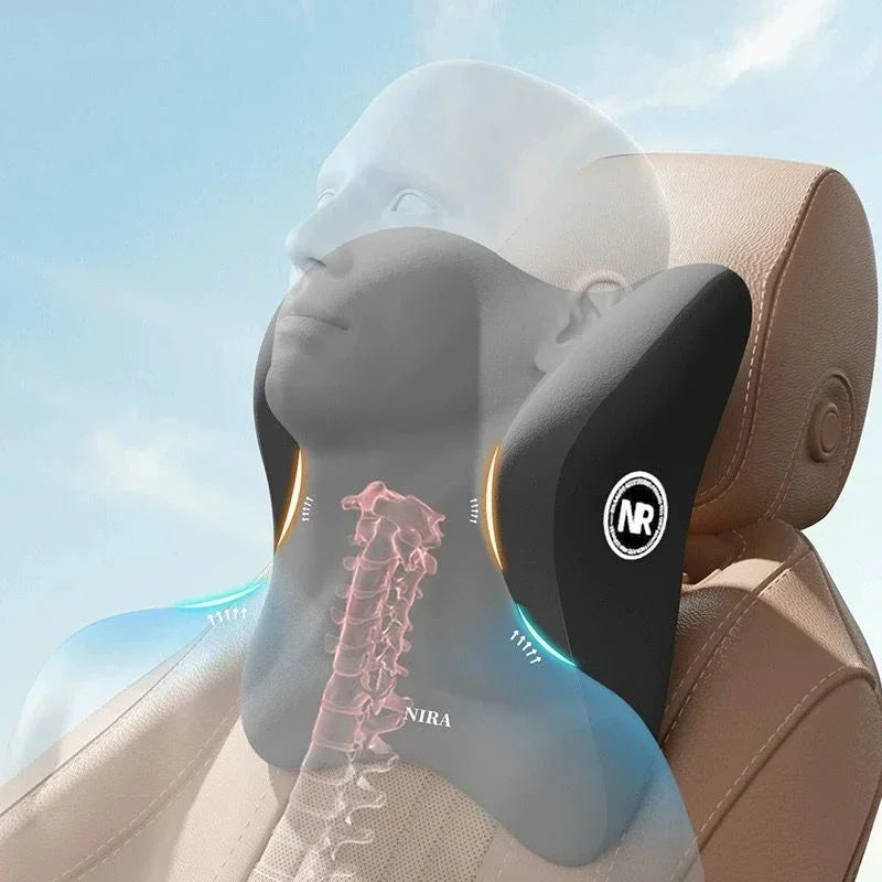Premium Memory Foam Car Neck & Lumbar Support Cushion