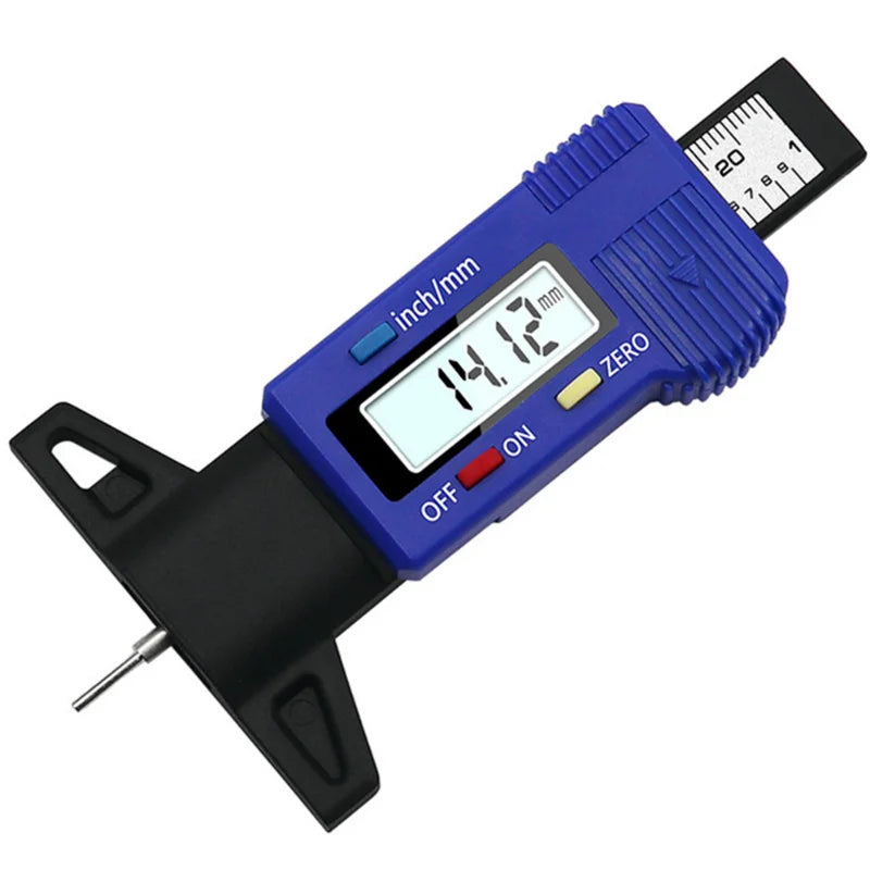 Digital Car Tyre Thickness Gauges Depth Meter for Safe Auto Tyre Tread Monitoring Tyre Wear Detection Measure Caliper Instrument