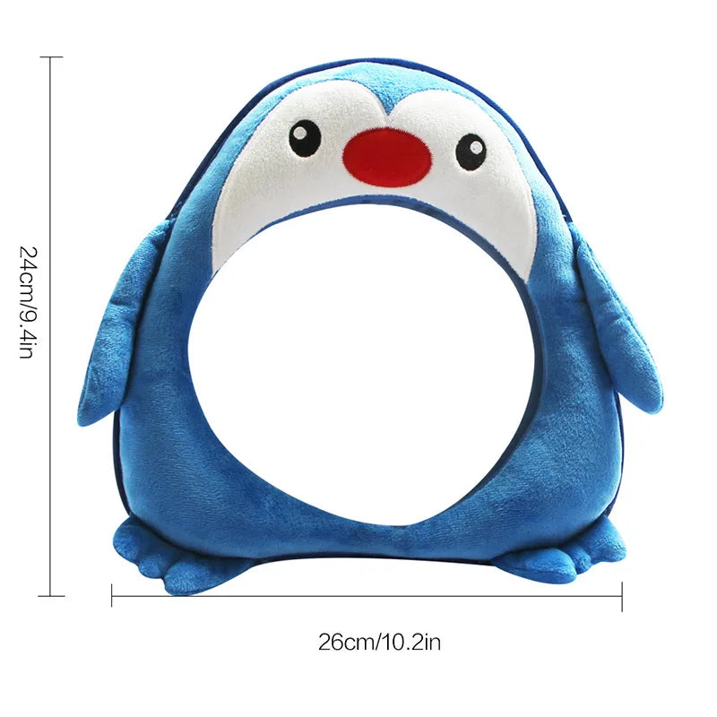 Plush Animal Wide-View Baby Car Mirror