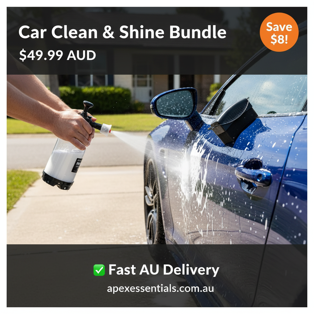 Car Clean & Shine Bundle – Foam Sprayer + Tyre Brush | Free Shipping